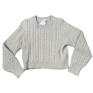 & Other Stories Beige Cable Knit Sweater